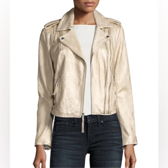 Joie Jackets & Blazers - Joie gold lambskin leather jacket.